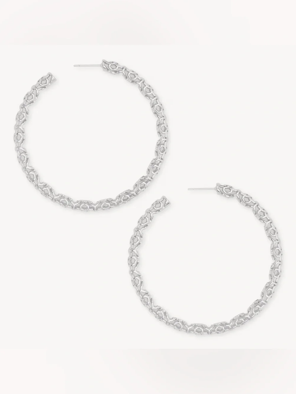 Kendra Scott Silver Maggie 2.5 Hoop Earrings